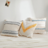 Buy Square Cotton Cushion Boho Bali Style (45x45 cm) cover + filling - Indra Yellow 60158 home delivery