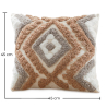 Buy Square Cotton Cushion Boho Bali Style (45x45 cm) cover + filling - Kali Brown 60159 at MyFaktory
