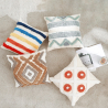 Buy Square Cotton Cushion Boho Bali Style (45x45 cm) cover + filling - Kali Brown 60159 - prices