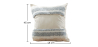 Buy Square Cotton Cushion Boho Bali Style (45x45 cm) cover + filling - Kamala Grey 60160 in the Europe