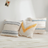 Buy Square Cotton Cushion Boho Bali Style (45x45 cm) cover + filling - Kamala Grey 60160 at MyFaktory
