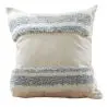 Buy Square Cotton Cushion Boho Bali Style (45x45 cm) cover + filling - Kamala Grey 60160 - in the EU