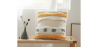 Buy Square Cotton Cushion Boho Bali Style (45x45 cm) cover + filling - Manda Yellow 60161 - in the EU