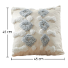 Buy Square Cotton Cushion Boho Bali Style (45x45 cm) cover + filling - Rajal Grey 60166 in the Europe