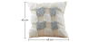 Buy Square Cotton Cushion Boho Bali Style (45x45 cm) cover + filling - Veleki Grey 60170 in the Europe