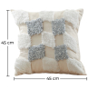 Buy Square Cotton Cushion Boho Bali Style (45x45 cm) cover + filling - Veleki Grey 60170 in the Europe