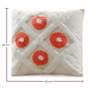 Buy Square Cotton Cushion Boho Bali Style (45x45 cm) cover + filling - Pineka Orange 60171 home delivery