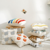 Buy Square Cotton Cushion Boho Bali Style (45x45 cm) cover + filling - Pineka Orange 60171 in the Europe