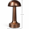Buy Table Lamp USB Rechargeable LED - Modern Design - Warm Light - Touch Control - Guteby Brown 60173 - in the EU