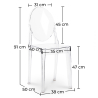 Buy Pack of 2 Transparent Dining Chairs - Victoire  Transparent 58734 - in the EU