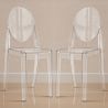 Buy Pack of 2 Transparent Dining Chairs - Victoire  Transparent 58734 - prices