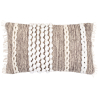 Buy Rectangular Cushion in Boho Bali Style, Cotton & Wool cover + filling - Gaia Grey 60176 - in the EU