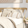 Buy Rectangular Cushion in Boho Bali Style, Cotton & Wool cover + filling - Gaia Grey 60176 with a guarantee
