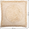 Buy Square Cotton Cushion in Boho Bali Style cover + filling - Endora White 60177 home delivery
