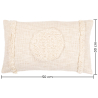 Buy Rectangular Cushion in Boho Bali Style, Cotton cover + filling - Gaia White 60181 in the Europe