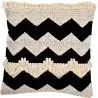 Buy Square Cotton Cushion in Boho Bali Style cover + filling - Gwen White / Black 60182 - in the EU