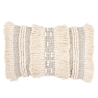Buy Rectangular Cushion in Boho Bali Style, Cotton cover + filling - Helena White 60185 - in the EU