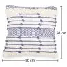 Buy Square Cotton Cushion in Boho Bali Style cover + filling - Laurie Blue 60186 with a guarantee