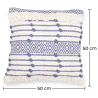 Buy Square Cotton Cushion in Boho Bali Style cover + filling - Laurie Blue 60186 with a guarantee