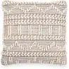 Buy Square Cushion in Boho Bali Style, Cotton & Wool cover + filling - Mirenva Grey 60194 - in the EU