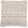 Buy Square Cushion in Boho Bali Style, Cotton & Wool cover + filling - Mirenva Grey 60194 - in the EU