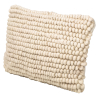 Buy Rectangular Cushion in Boho Bali Style, Wool cover + filling - Samantha White 60196 - prices