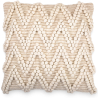Buy Boho Bali Style Wool Cushion cover + filling - Chewuna White 60198 - in the EU
