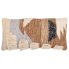 Buy Rectangular Cushion in Boho Bali Style, Cotton & Wool cover + filling - Ilinai Multicolour 60207 - in the EU