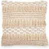Buy Square Cotton Cushion in Boho Bali Style cover + filling - Serba Cream 60209 - in the EU