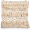 Buy Square Cotton Cushion in Boho Bali Style cover + filling - Serba Cream 60209 - in the EU