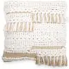 Buy Square Recycled yarn Cushion in Boho Bali Style cover + filling - Chloe White 60214 - in the EU