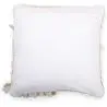 Buy Square Recycled yarn Cushion in Boho Bali Style cover + filling - Chloe White 60214 at MyFaktory