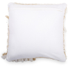Buy Square Recycled yarn Cushion in Boho Bali Style cover + filling - Chloe White 60214 at MyFaktory