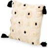 Buy Square Cotton Cushion in Boho Bali Style cover + filling - Clara Black 60223 - prices