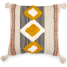 Buy Square Cotton Cushion in Boho Bali Style cover + filling - Lucy Multicolour 60225 - in the EU