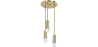 Buy Cluster pendant lamp in modern style, brass - Treck Gold 60236 in the Europe