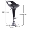 Buy Swivel Chromed Modern Bar Stool - Height Adjustable Black 49736 at MyFaktory