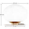 Buy Table lamp in vintage style, brass and glass - Ballon Gold 60238 - in the EU