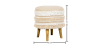 Buy Pouffe Stool in Boho Bali Style, Wood and Cotton - Isabella Bali Ivory 60262 home delivery