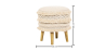 Buy Pouffe Stool in Boho Bali Style, Wood and Cotton - Janice Bali White 60264 - in the EU
