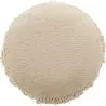 Buy Pouffe Stool in Boho Bali Style, Wood and Cotton - Janice Bali White 60264 - prices