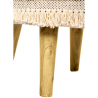 Buy Pouffe Stool in Boho Bali Style, Wood and Cotton - Janice Bali White 60264 in the Europe