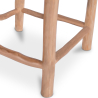Buy Low Garden Stool in Boho Bali Style, Rattan and Wood - Marcra Natural wood 60290 - in the EU