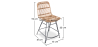 Buy Counter Stool in Boho Bali Design, Rattan and Iron - Creto Black 60293 - prices