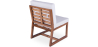 Buy Garden Armchair in Boho Bali Design, Wood and Canvas - Bayen White 60299 - in the EU
