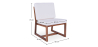 Buy Garden Armchair in Boho Bali Design, Wood and Canvas - Bayen White 60299 at MyFaktory