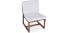 Buy Garden Armchair in Boho Bali Design, Wood and Canvas - Bayen White 60299 in the Europe