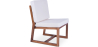 Buy Garden Armchair in Boho Bali Design, Wood and Canvas - Bayen White 60299 at MyFaktory