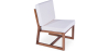Buy Garden Armchair in Boho Bali Design, Wood and Canvas - Bayen White 60299 in the Europe