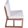 Buy Garden Armchair in Boho Bali Design, Wood and Canvas - Bayen White 60299 in the Europe